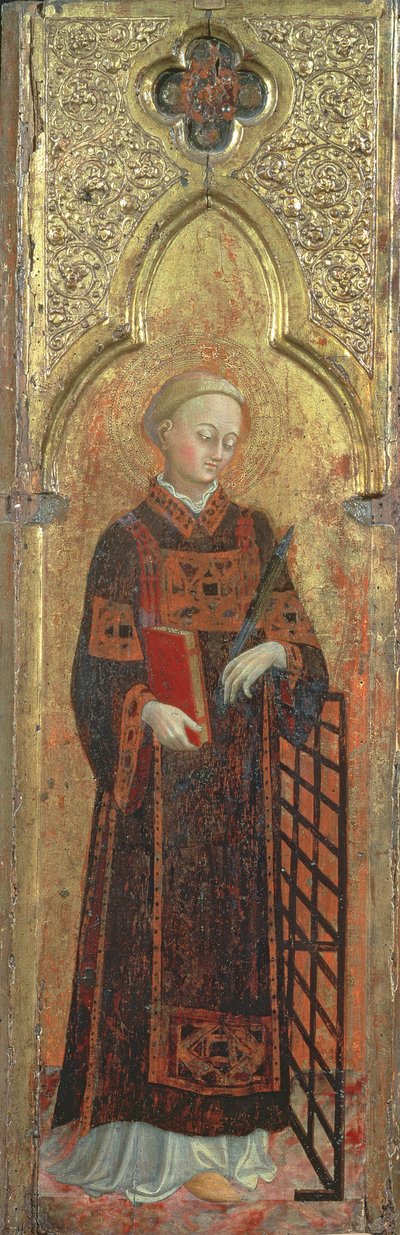 San Lorenzo, originariamente un pannello di un polittico per la Chiesa di San Francesco a Borge Sansepolcro, c.1392-1450 da Stefano Sassetta
